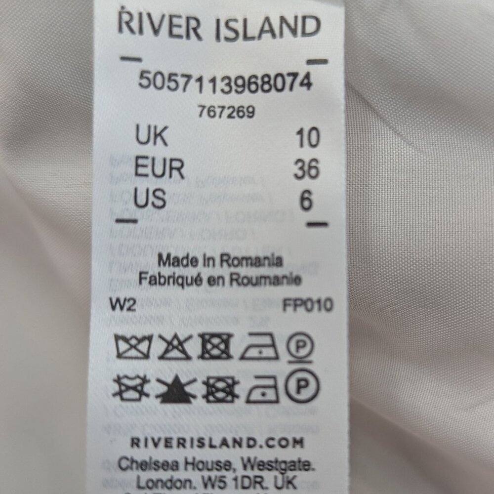 River Island, cropped, sophisticated pinstriped vest - US S - Picture 8 of 8